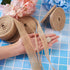 Pandahall 6 Rolls Natural Burlap Fabric Ribbon 10m/roll Jute Linen Ribbon Rolls 3/8, 1-1/4, 7/8 inch for Party Decoration DIY Crafts Making (Tan)...