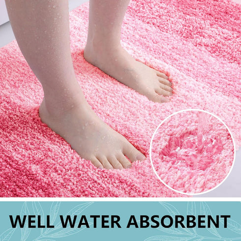 Arotive Microfiber Bathroom Rugs, Shaggy Soft and Absorbent Bath Rug, Non-Slip, Thick Plush Bathroom Mat, Machine Washable Dry Bath Mats for Bathr...