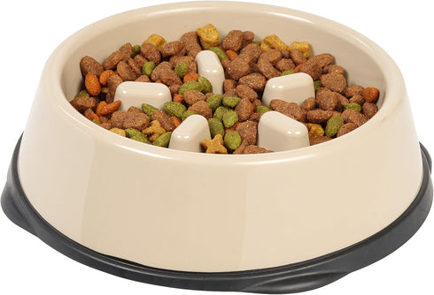 IRIS USA 4 Cups Slow Feeder Dog Bowl, Anti-Choking, Anti-Slip, Easy to Clean, Interactive Puzzle Toy, Healthy Digestion, Long snouted, Dogs Cats &...