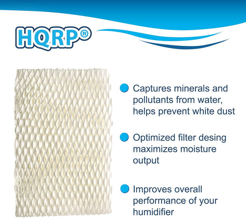 HQRP 4-Pack Wick Filter Compatible with Honeywell HCM750, HCM-750B, HCM750B, HCM-750-TGT, HCM750TGT Humidifiers, Replacement for HAC-700, HAC-700P...