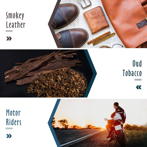 Fragrance Oil, MitFlor Men's Club Fragrance Gift Set, Premium Essential Oils for Home Diffusers, Soap Candle Making Scents, Oud Tobacco, Leather, ...