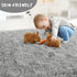 LOCHAS Ultra Soft Indoor Modern Area Rugs Fluffy Living Room Carpets for Children Bedroom Home Decor Nursery Rug 4x5.3 Feet, Gray...