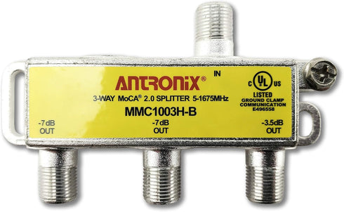 3 Way Antronix MMC1003H-B 5-1675 MHz MoCA 2.0 Splitter for Frontier Formerly Verizon Fios...