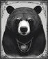 Posterizer 1 pcs- black and white theme-bear wearing necklace-Gothic Art-Art for Animal Lovers- Living Room Bedroom Decor- unframed wall art...