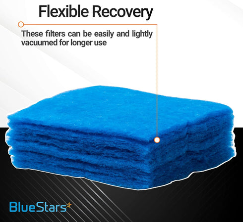 Ultra Durable Polyester Dryer Filter Vent Replacement Part by BlueStars - Exact fit for Better Vent Dryer Filter Indoor - PACK OF 12