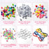 WATINC 286Pcs DIY Keychain Making Crafts Kits Adjustable Letter Heart Shape 6mm Pony Transparent Beads Key Ring Bracelet Supplies Jewelry Making K...