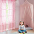 BROSHAN Pink Sheer Curtains 78 inches Long 2 Panels Set- Girls Bedroom Curtains Pretty Printed Curtain Sheers See Through Curtain Drapes for Livin...