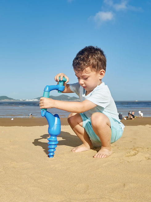 Hape Sand and Beach Toy Driller Toys, Blue L: 5.1, W: 2.6, H: 16.9 inch...
