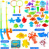 Max Fun Magnetic Fishing Water Toys for Kids Ages 3-5 with Magnet Pole Rod Net, Plastic Floating Fish for Toddler Outdoor Toys, Summer Toys, Bath ...
