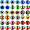 12MM 60PCS Dragon Eyes Glass Cabochon for Clay Doll Making Sculptures Props Craft Jewelry DIY Findings 0.47inches...