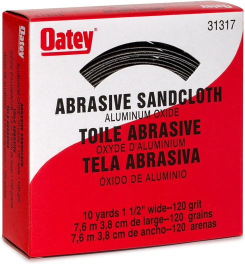 Oatey Abrasive Plumber Roll, Fine, 30 ft, 120Grit, Brown...
