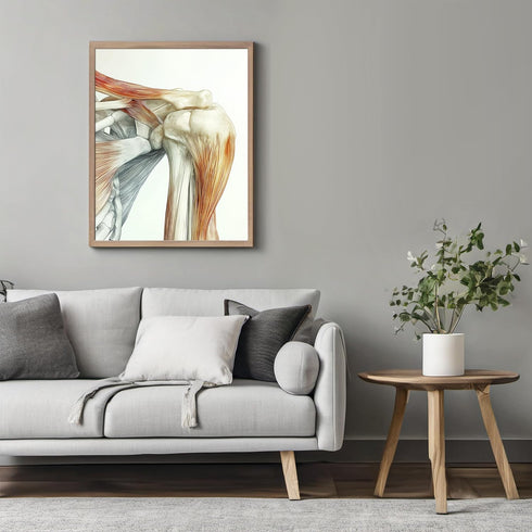 Posterizer 1 pcs-artistic illustration of the human shoulder joint 4-Teachers & Classrooms-Abstract & Modern Art-School and classroom art- unframe...