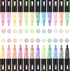 24 Pack Double Line Outline Markers, Squiggles Shimmer Markers Set, Self Outline Metallic Glitter Marker Pens for Christmas,Art, Drawing, Writing,...