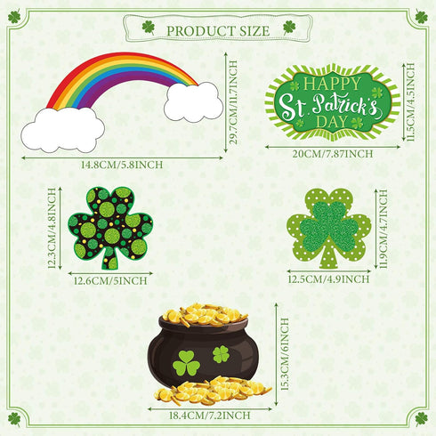 St. Patrick's Day Door Sign St. Patrick's Day Themed Hanging Welcome Sign Irish Hanging Door Decor with Shamrock for Saint Patricks Day Wall Ornam...