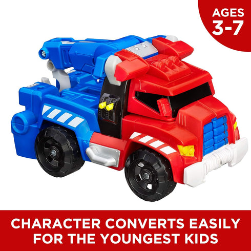 Transformers Playskool Heroes Rescue Bots Optimus Prime, Converting Toy Robot Action Figure, Ages 3 and Up...
