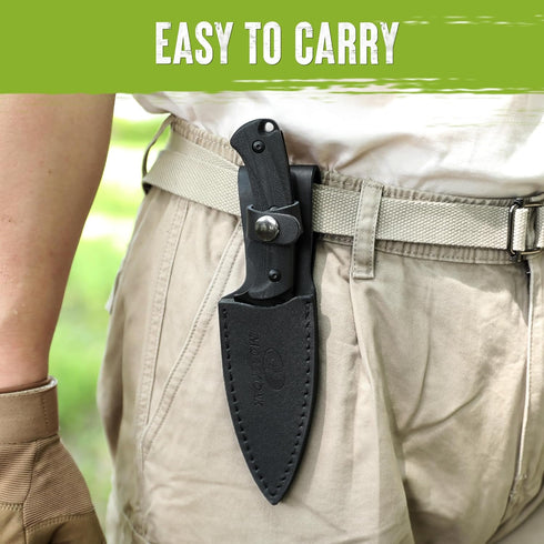 Mossy Oak Hunting Knife with Sheath, Full-tang Fixed Blade Knife, Outdoor Knives for Survival, Camping, Hiking (G10 Handle)...