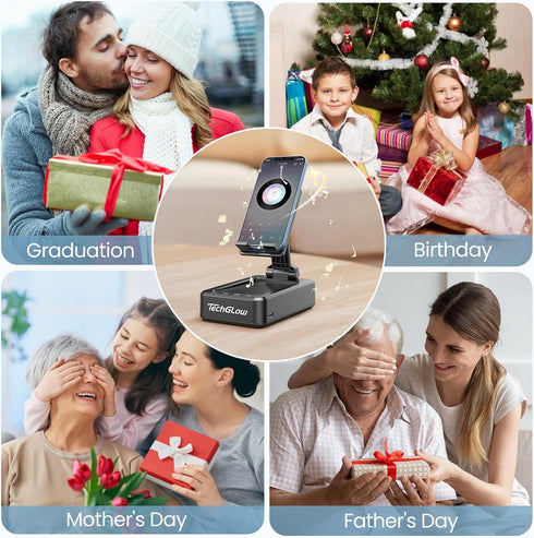 Gifts for Men Foldable Cellphone Stand with Bluetooth Speaker Wireless Speaker with Phone Holder Birthday Gift Idea for Man Woman Cool Gadget...