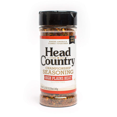 Head Country Bar-B-Q Championship Seasoning, High Plains Heat Gluten Free All-Purpose Barbecue Seasoning Extra Spicy Dry Rub To Turn Up The Heat O...