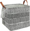 FANKANG Square Nursery Hamper Storage Bins Canvas Laundry Basket Foldable with Waterproof PE Coating Storage Baskets Gift Baskets for Children, Of...