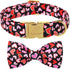 Valentine's Day Dog Collar with Bow Tie,Colorful Love Heart Male Dog Collar with Safety Metal Buckle Adjustable Puppy Collars for Small Medium Lar...