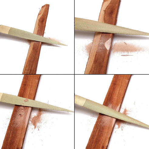 Wood File, Needle File Set Wood Files for Wood Working Wood Rasp Files Tools Golden Tapered Wood Rasp with Rubber Handle in Gift Bag for Carving 2...