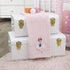 Disney Minnie Mouse Be Happy Pink, Aqua & White Super Soft Baby Blanket with Cloud Applique, Pink, White...