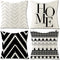 Set of 4 Decorative Throw Pillow Covers 18x18 Inch for Couch, Black and White/Cream Square Accent Pillows Case for Cushions Sofa Bed and Living Ro...