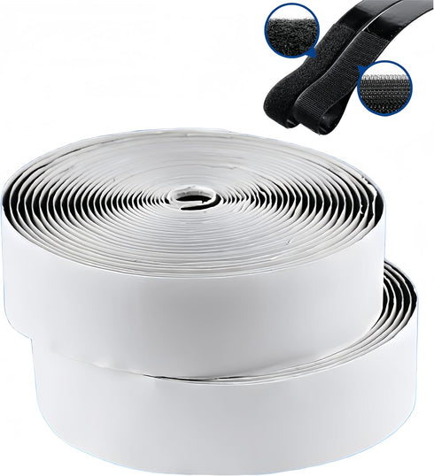 YL-1?2Inch X 16 Feet?Adhesive Hook and Loop Tape Roll Heavy Duty -Industrial Strength Self Adhesive,Sticky Strips Fastener, Indoor/Outdoor,Couch C...