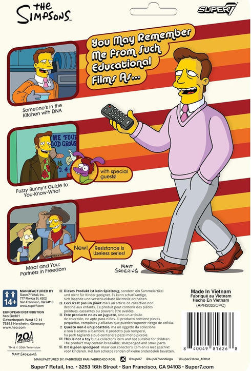 Super7 The Simpsons Troy McClure (Meat and You: Partners in Freedom) - 3.75" The Simpsons Action Figure Classic TV Show Collectibles and Retro Toy...