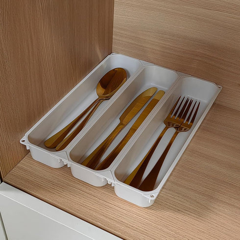 custom silverware tray small drawer organizer for utensils holder 7.5 ines cutlery tray, DIY organizer for silverware, flatware, knives in Kitchen...
