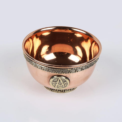 Indian Consigners Small Altar Witchcraft Serving, Offering or Smudging Bowl (Pentagram Bowl)...