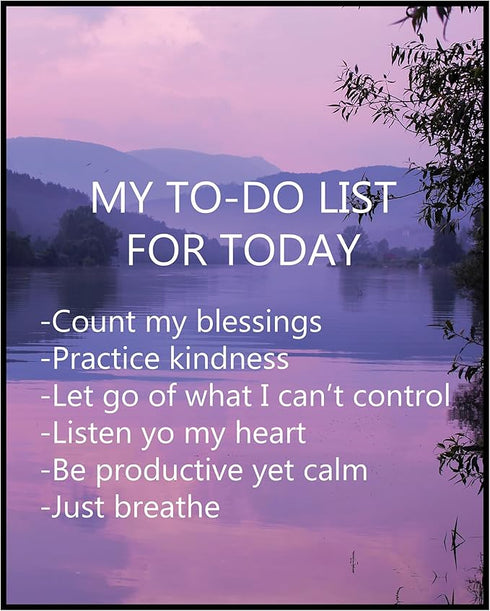 Posterizer 1 pcs-kind reminders-purple girly aesthetic-Quotes and Poems-Motivational & Inspirational Art-Gift for Men Women Entrepreneur Teens- UN...