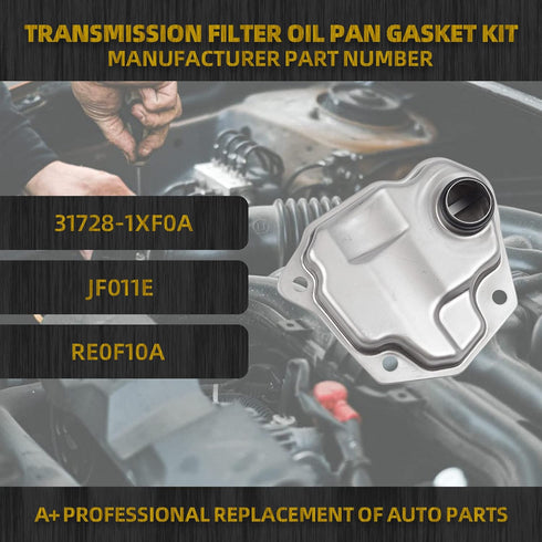 Dasbecan Automatic Transmission Filter Oil Pan Gasket Kit Compatible with Nissan Altima Juke Rogue Mitsubishi Lancer Outlander Dodge Caliber Jeep ...