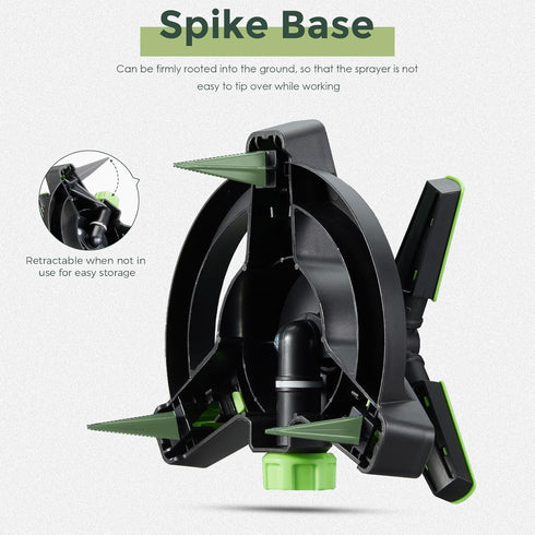 Sprinklers for Lawn Yard garden water automatic sprinkler system outdoor 360-Degre 3 Arms oscillating for plant pets kids...
