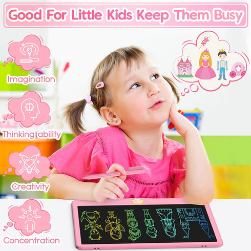 LCD Writing Tablet for Kids 12 Inch, Kids Learning Toys Drawing Pad for Girls Boys, Erasable Doodle Board for Toddlers 3 4 5 6 7 8 Year Old Travel...