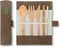 Bamboo Cutlery Set | Travel Cutlery Set | Eco Friendly Flatware Set | Knife, Fork, Spoon and Straw| Wooden Cutlery Set | Camping Cutlery Set with ...
