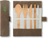Bamboo Cutlery Set | Travel Cutlery Set | Eco Friendly Flatware Set | Knife, Fork, Spoon and Straw| Wooden Cutlery Set | Camping Cutlery Set with ...