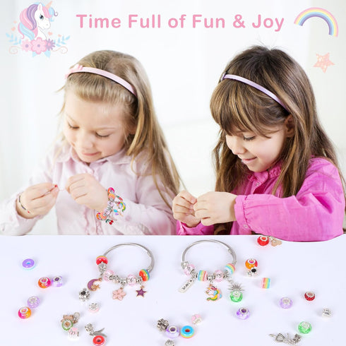 Charm Bracelet Making Kit for Girls,5 Year Old Girl Gift,Jewelry Making Kit Toy Gift That Inspires Creativity and Individuality and is Fun to Play...
