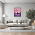 Posterizer 1 pcs-pink purple art-growth in solitude-in oil painting style 1-Abstract & Modern Art-Floral & Botanical Art-Chic Home Decor- unframed...