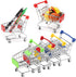 Shindel Mini Shopping Cart, Shopping Store Mini Toys Supermarket Handcart Shopping Cart Model, Desk Storage Toys Holder, Party Doll House Store Co...