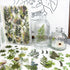 400PCS Plants Floral Scrapbook Stickers Kit Vintage Fern Flowers Green Transparent Waterproof Stickers Book for Scrapbooking Supplies Aesthetic Ju...