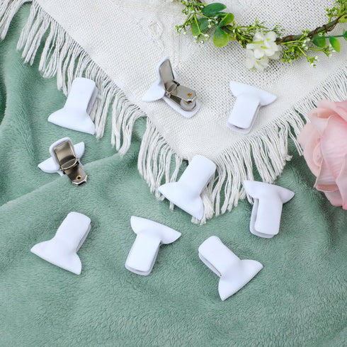 9pcs Duvet Clips for Comforter Inside, White Padded Comforter Clips Strong Hold Duvet Cover Holder Blanket Quilt Fasteners Prevent Comforter from ...