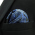 SHLAX&WING Pocket Square for Men Geometric Blue Black Silk Paisley Hanky...