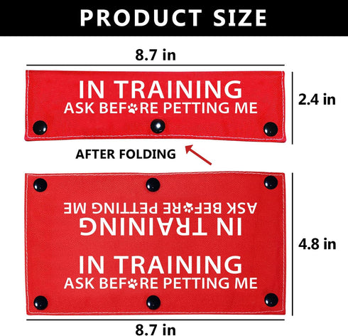 in Training Ask Before Petting Me Funny Red Dog Leash Sleeve Wrap Dog Walking Accessory - Pet Birthday Gift - Gift for Dog Owner and Lover...