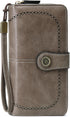 Women Fashion Zip Around Wallet Large Capacity Long Purse Credit Card Phone Holder Clutch with RFID Blocking and Wristlet Strap...