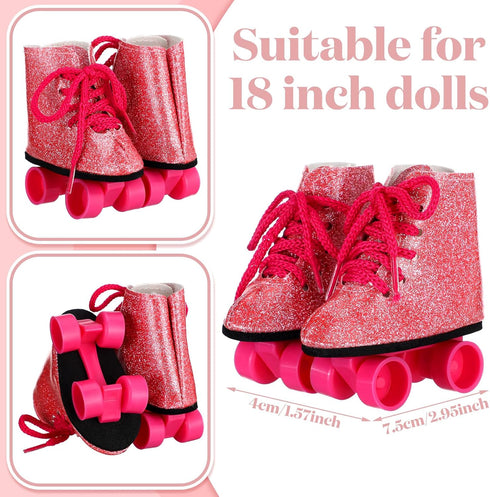 Bencailor 3 Pairs 18 Inch Doll Shoes Roller Skates 18 Inch Elf Doll Shoes American Dolls Shoes for Boys Girls Doll(Novelty Style)...