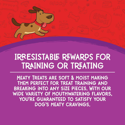 Mini Dogs Beef & Cheese Flavor Soft & Chewy Dog Treats, 3-oz. (Pack of 8)...