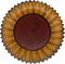 CVHOMEDECO. Sunflower Shape Plate Primitives Rustic Display Wooden Plate Home and Office Décor Art, 11 Inch (Mustard Plate Only)...