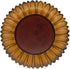 CVHOMEDECO. Sunflower Shape Plate Primitives Rustic Display Wooden Plate Home and Office Décor Art, 11 Inch (Mustard Plate Only)...