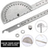 Outus Angle Protractor Angle Finder Ruler Two Arm Stainless Steel Protractor Woodworking Ruler Angle Measure Tool with 0-180 Degrees (30 cm/ 11.8 ...